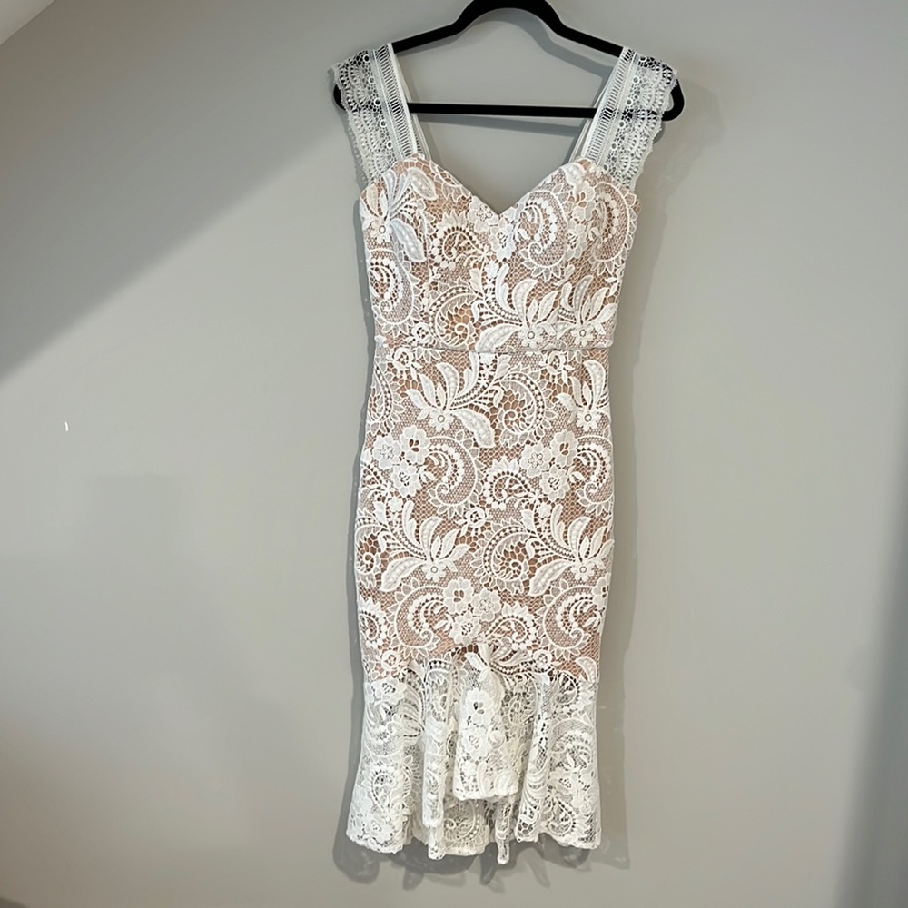 White lace midi dress- worn once